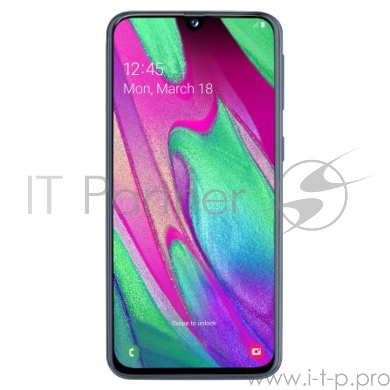 Смартфон Samsung SM-A405F Galaxy A40 64Gb 4Gb черный моноблок 3G 4G 2Sim 5.9