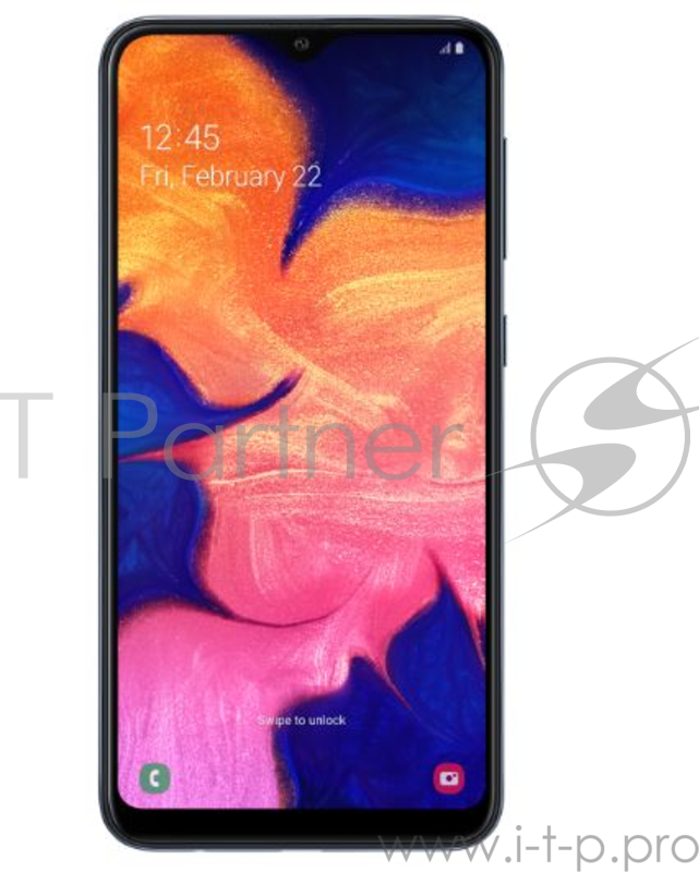 Смартфон Samsung SM-A105F Galaxy A10 32Gb 2Gb черный моноблок 3G 4G 2Sim 6.2