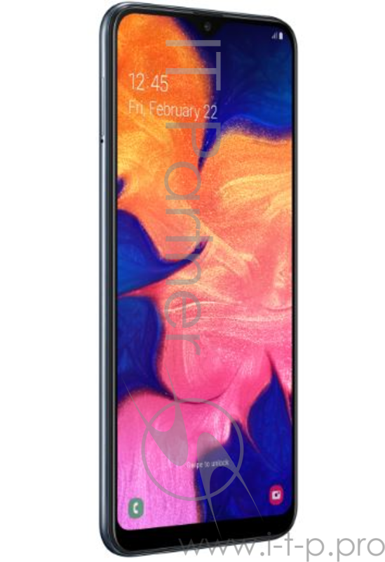 Смартфон Samsung SM-A105F Galaxy A10 32Gb 2Gb черный моноблок 3G 4G 2Sim 6.2