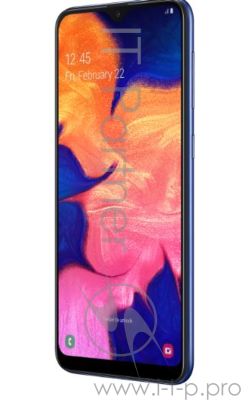 Смартфон Samsung SM-A105F Galaxy A10 32Gb 2Gb синий моноблок 3G 4G 2Sim 6.2