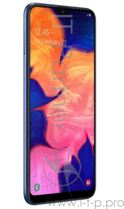 Смартфон Samsung SM-A105F Galaxy A10 32Gb 2Gb синий моноблок 3G 4G 2Sim 6.2