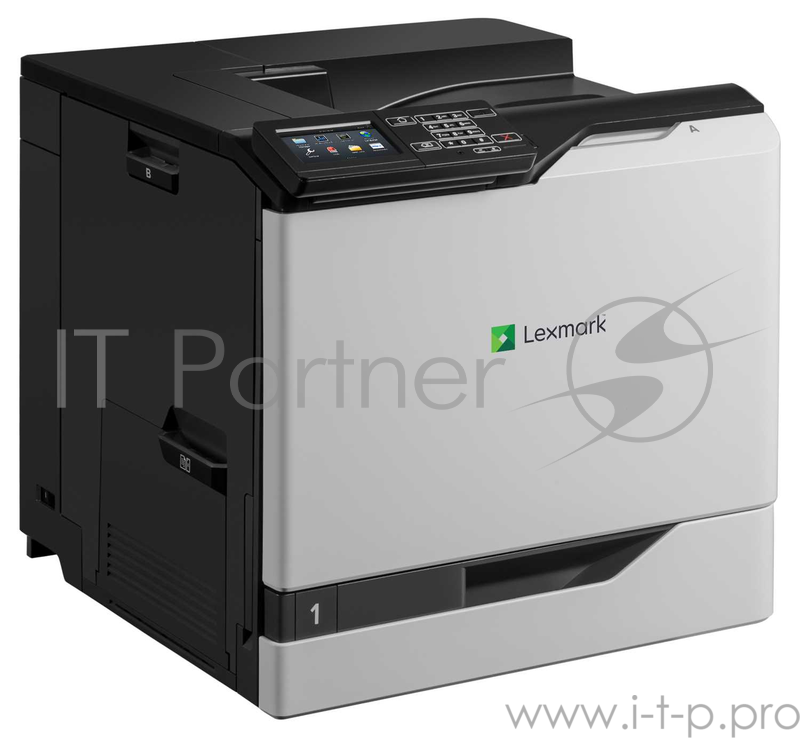 Принтер лазерный Lexmark CS820de белый, лазерный, A4, цветной, ч.б. 57 стр/мин, цвет 57 стр/мин, печать 1200x1200, лоток 550+100 листов, USB, Wi-Fi, NFC, двусторонний автоподатчик, сеть
