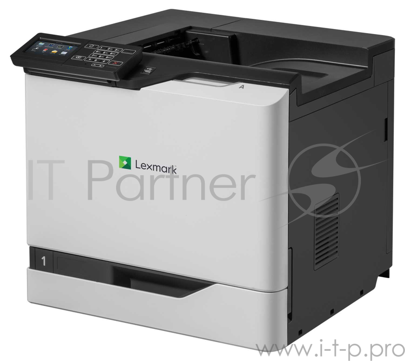 Принтер лазерный Lexmark CS820de белый, лазерный, A4, цветной, ч.б. 57 стр/мин, цвет 57 стр/мин, печать 1200x1200, лоток 550+100 листов, USB, Wi-Fi, NFC, двусторонний автоподатчик, сеть