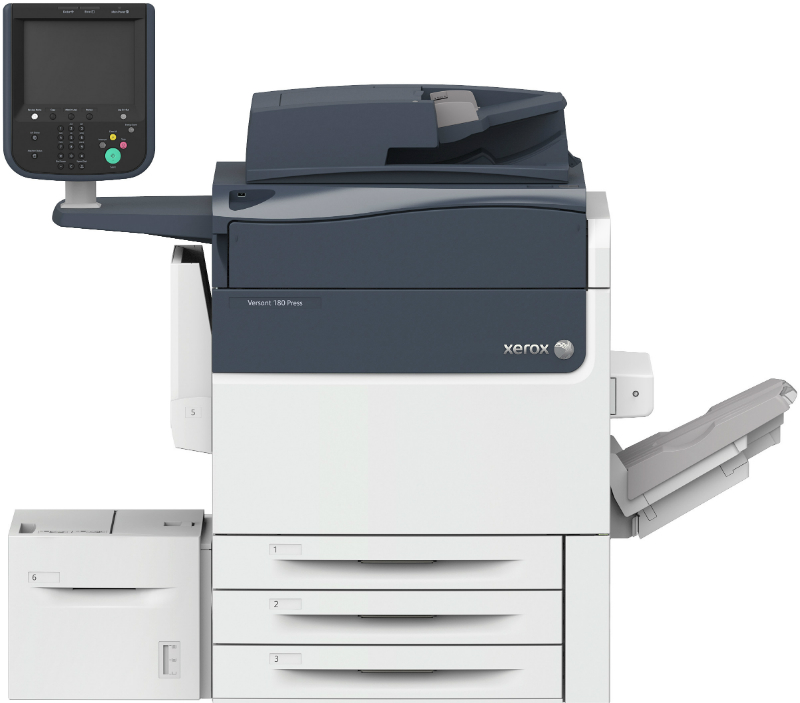 МФУ Xerox Versant 180 Press (XV180V_F), цветной лазерный копир/принтер A3, 80 (44 A3) стр/мин, 2400 x 2400 DPI, DADF, дуплекс, подача 1900 стр. (max 750000 стр/мес. Базовый блок. Для работы необходим Xerox 497K18690 комплект инициализации Versant 180