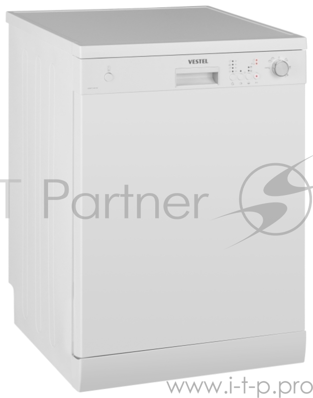 Посудомоечная машина VESTEL 84.5х59.6х59.8 см. Класс энергопотребления A+/А/А. 7 программ, 12 комплектов. Цвет: белый.