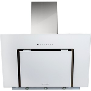Вытяжка Kuppersberg Настенная вытяжка, ширина 90 см, отвод/рециркуляция, 900 м3/час, сенсорное управление, таймер, 5 скоростей, галогенное освещение 2х20 Вт, металлические жироулавливающие фильтры, угольный фильтр KF-СM (опция), 42-47 дБ, цвет белое