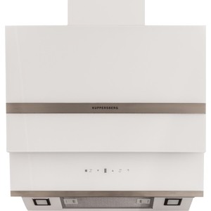 Вытяжка Kuppersberg F 630 W, ширина 60 см, отвод/рециркуляция, 850 м3/час, электронное сенсорное управление, таймер, 5 скоростей, светодиодное освещение 2х2 Вт, металлические жироулавливающие фильтры, угольный фильтр KF-ES (опция), 42-58 дБ, система
