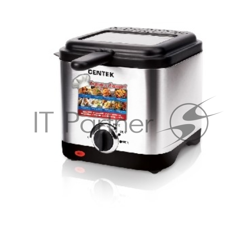 Фритюрница CENTEK CT-1430 сталь 1500 Вт, АНТИПРИГАРНАЯ ЧАША, стальной корпус, ёмкость на 1,5 л масла