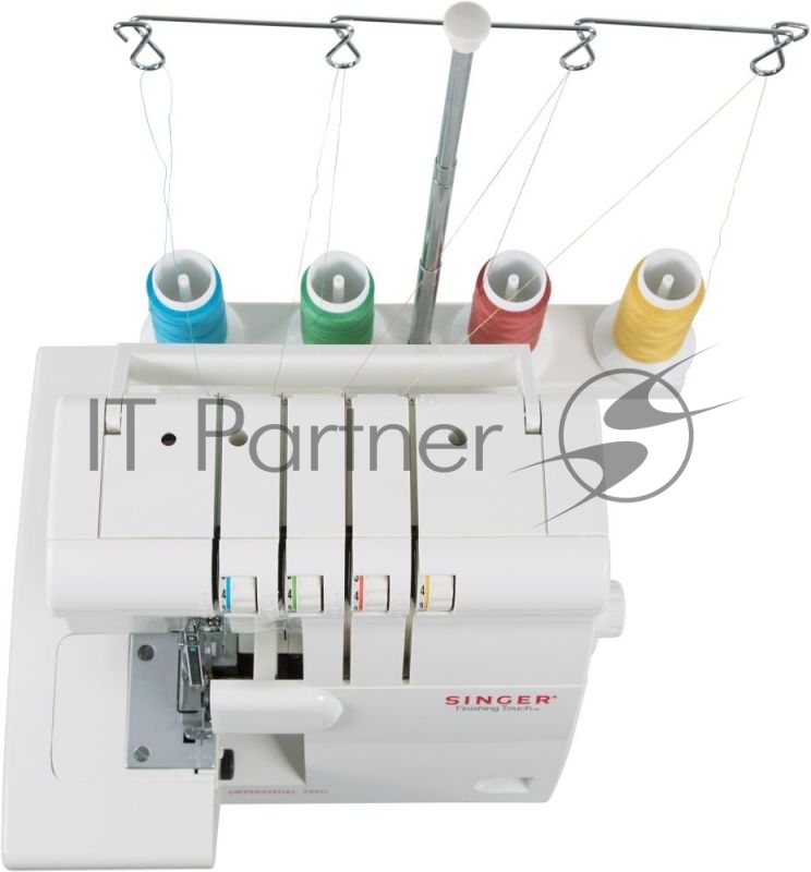 Оверлок SINGER 14SH654 Оверлок 4-х (3-x) - ниточный оверлок. 4 и 3-х ниточные швы. Система цветовой маркировки заправки нитей. 1300 стежков в минуту. Дифференциальная подача ткани. Подвижный верхний нож. Регулируемая длина стежка. Дополнительный подъ