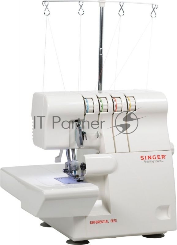 Оверлок SINGER 14SH654 Оверлок 4-х (3-x) - ниточный оверлок. 4 и 3-х ниточные швы. Система цветовой маркировки заправки нитей. 1300 стежков в минуту. Дифференциальная подача ткани. Подвижный верхний нож. Регулируемая длина стежка. Дополнительный подъ
