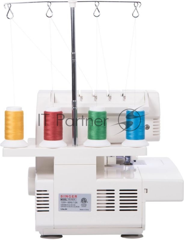 Оверлок SINGER 14SH654 Оверлок 4-х (3-x) - ниточный оверлок. 4 и 3-х ниточные швы. Система цветовой маркировки заправки нитей. 1300 стежков в минуту. Дифференциальная подача ткани. Подвижный верхний нож. Регулируемая длина стежка. Дополнительный подъ