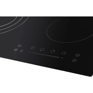 Электрическая варочная поверхность Kuppersberg Электрическая независимая варочная поверхность стеклокерамическая, ширина 60 см, 4 зоны ускоренного нагрева HI-Light, 1 зона с тройным расширением, сенсорное управление + слайдер, 5 цифровых дисплев, 9 у