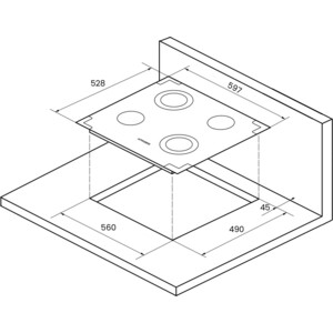 Электрическая варочная поверхность Kuppersberg Электрич. независимая варочная поверхность стеклокерамическая, ширина 58 см, 4 зоны ускоренного нагрева HI-Light, 2 зоны с двойным расширением, сенсорное управление, 9 уровней мощности, программирование