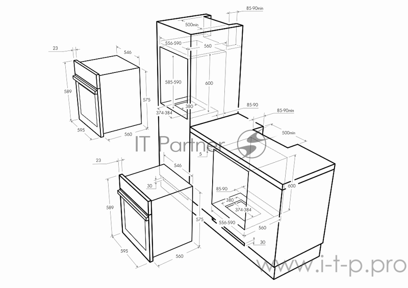 Духовой шкаф Газовый Maunfeld MGOG 673B черный