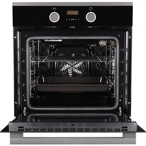 Электрический духовой шкаф Kuppersberg Электрический независимый духовой шкаф, 5 режимов, сенсорный программатор, цифровой дисплей, утапливаемые переключатели, мультифункциональный таймер, стеклянный фасад, легкоочищающаяся эмаль Crystal Clean,, хром