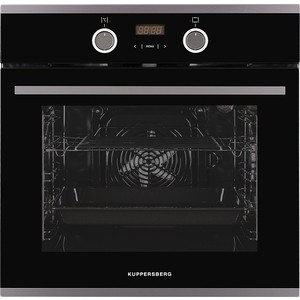 Электрический духовой шкаф Kuppersberg Электрический независимый духовой шкаф, 5 режимов, сенсорный программатор, цифровой дисплей, утапливаемые переключатели, мультифункциональный таймер, стеклянный фасад, легкоочищающаяся эмаль Crystal Clean,, хром