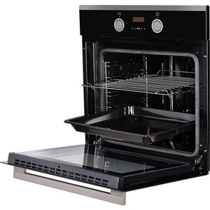 Электрический духовой шкаф Kuppersberg Электрический независимый духовой шкаф, 5 режимов, сенсорный программатор, цифровой дисплей, утапливаемые переключатели, мультифункциональный таймер, стеклянный фасад, легкоочищающаяся эмаль Crystal Clean,, хром