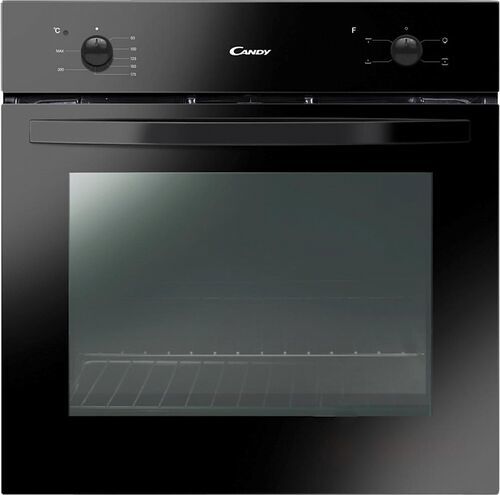 Встраиваемая электрическая духовка CANDY FCS100N/E1 / 60 см. Дизайн: Smart. Цвет: черный. 4 программы. Механическое управление. Эмаль класса А. Сплошное стекло дверки. 2 стекла. 1 противень глубиной 35 мм, 1 решетка. Объем 71 литр. Класс энергопотр