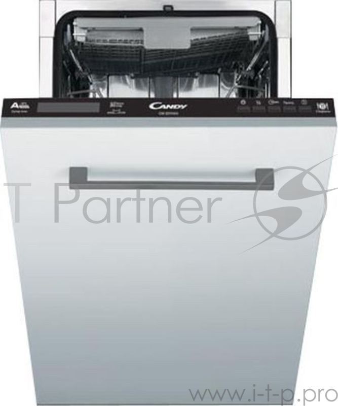 Встраиваемая посудомоечная машина CANDY Узкая, 82х44.86х57 см, 11 комплектов, 3-я корзина, 8 программ, 45 дБ, таймер, DIGIT интерфейс, расход 8 л, 1/2 загрузка, Aqua stop
