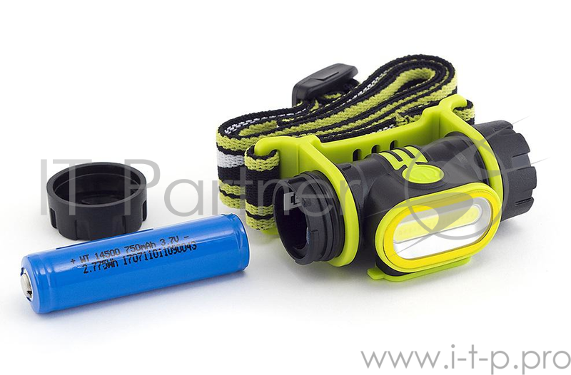 Фонарь ЯРКИЙ ЛУЧ LH-165A Mini Cobra налобный, св/диод COB, 2 реж. 160/55лм, Li-Ion 14500 750mAh