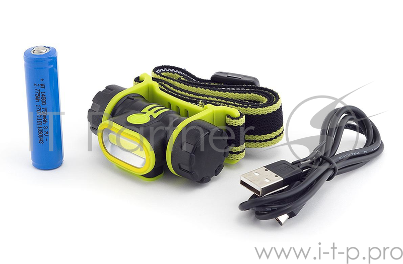 Фонарь ЯРКИЙ ЛУЧ LH-165A Mini Cobra налобный, св/диод COB, 2 реж. 160/55лм, Li-Ion 14500 750mAh