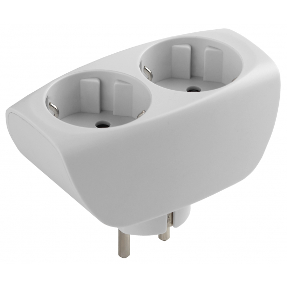 Бытовые удлинители ЭРА Тройник на 2 гнезда, c заземл, со шторками, (сл. кость) (10/60/1440) SPE2E-1