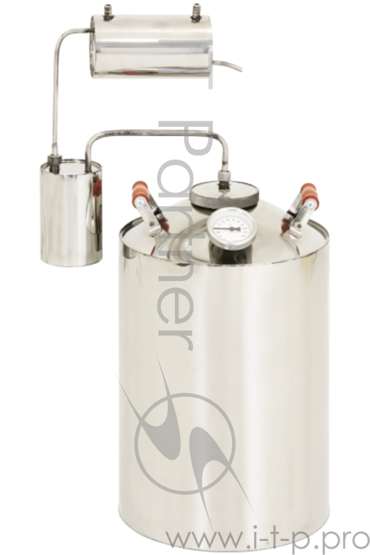 Дистиллятор МАГАРЫЧ Премиум 12 БКДР дистиллятор МАГАРЫЧ Премиум 12 БКДР, объем 12л, большая крышка, деревянные ручки, термостат, сухопарник. Производительность: 2 л./ч. Материал: пищевая нержавейка. Тип охладителя: проточный. Серия Премиум.