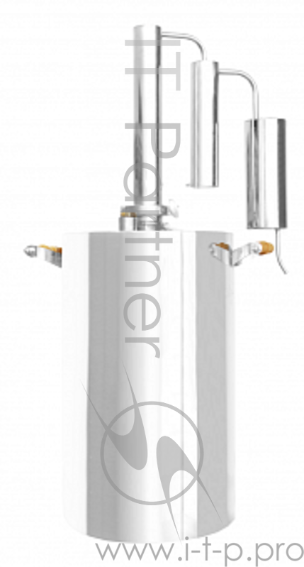 Дистиллятор Уральский Самовар 12л, ЗЕРКАЛЬНАЯ нерж. сталь, ТОЛСТОЕ дно 3 мм, для ВСЕХ видов плит, УДОБНОЕ кламповое соединение, деревянные ручки, тер