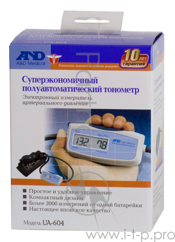 Тонометр полуавтоматический A&D UA-604