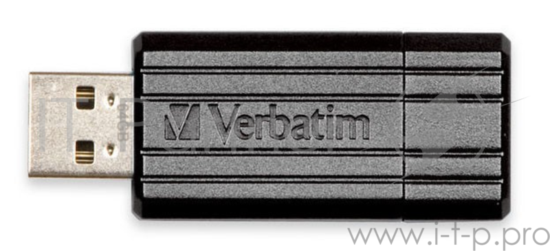 Флеш Диск Verbatim 64Gb PinStripe 49065 USB2.0 черный