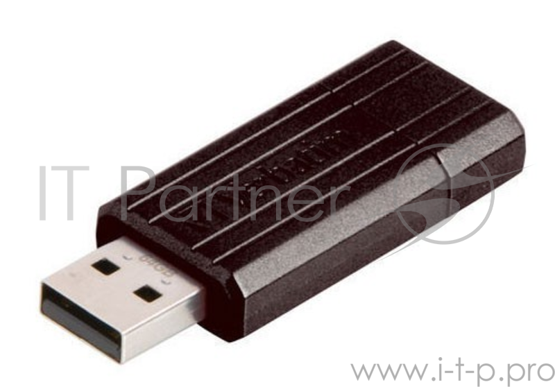 Флеш Диск Verbatim 64Gb PinStripe 49065 USB2.0 черный