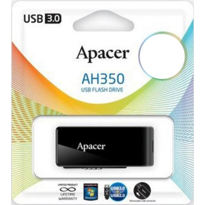 Флеш накопитель 128GB Apacer Handy Steno AH350, USB 3.0, Черный