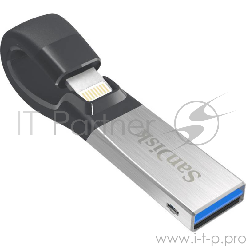 Флеш Диск Sandisk 64Gb iXpand SDIX30N-064G-GN6NN USB3.0 серебристый