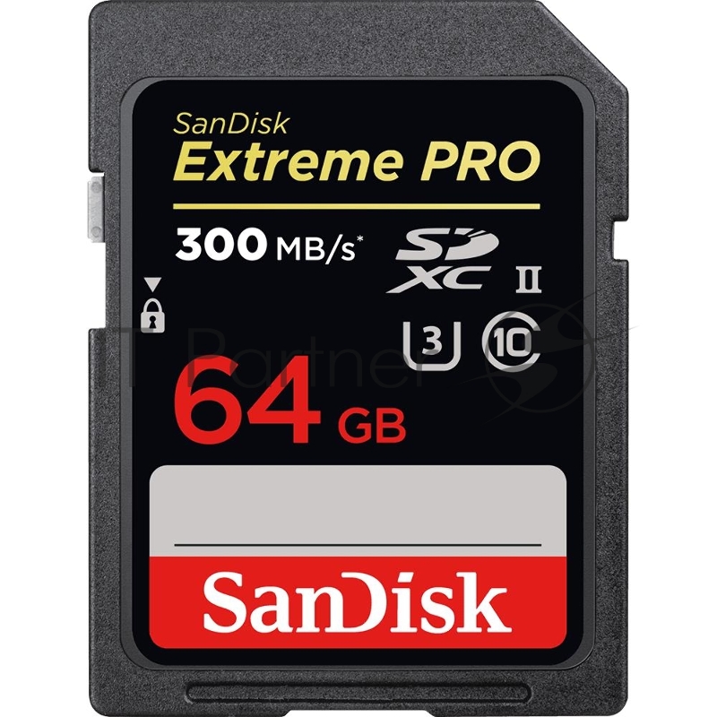 Флеш карта SD 64GB SanDisk SDXC Class 10 UHS-II Extreme Pro, 300 Mb/sec