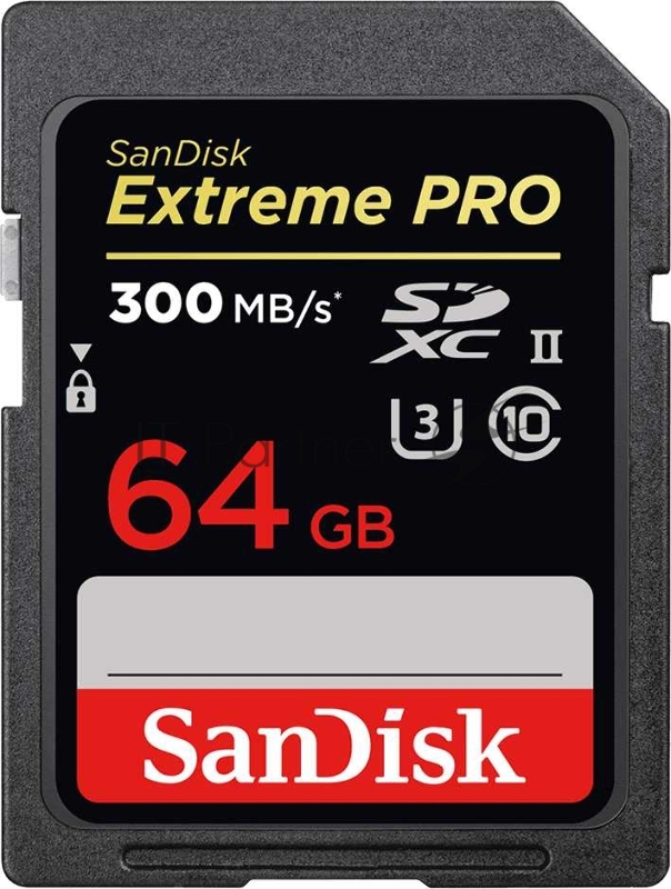 Флеш карта SD 64GB SanDisk SDXC Class 10 UHS-II Extreme Pro, 300 Mb/sec