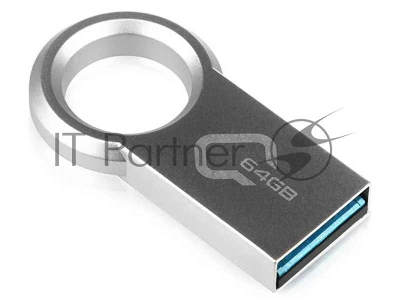 Накопитель QUMO 64GB Ring USB 3.0 цвет корпуса металлик (QM64GUD3-Ring)