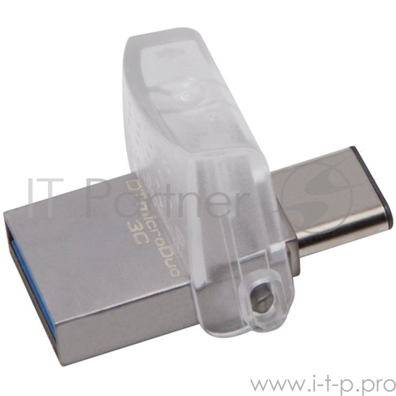 Флеш Диск Kingston 128Gb DataTraveler microDuo <DTDUO3C/128GB>, USB3.0 черный