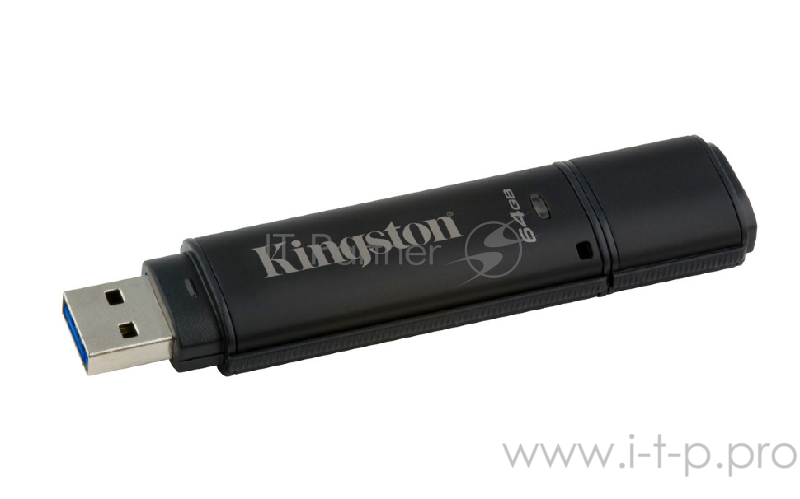 Флеш Диск Kingston 64Gb DataTraveler 4000 <DT4000G2DM/64GB> G2 256 AES FIPS 140-2 Level 3 (Management Ready) USB3.0 черный