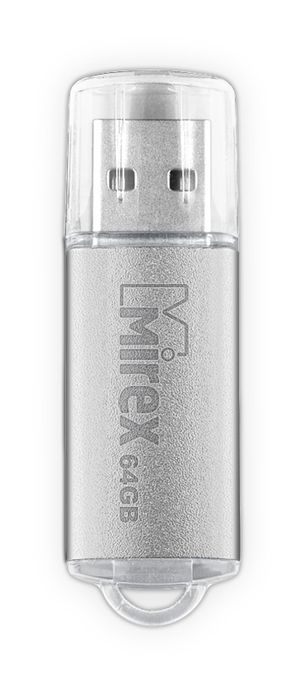 Флеш накопитель 64GB Mirex Unit, USB 2.0, Серебро