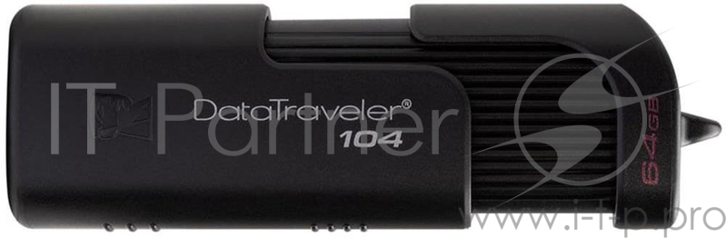 Флеш Диск Kingston 64Gb DataTraveler 104 DT104/64GB USB2.0 черный