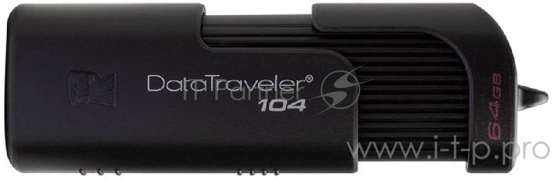 Флеш Диск Kingston 64Gb DataTraveler 104 DT104/64GB USB2.0 черный