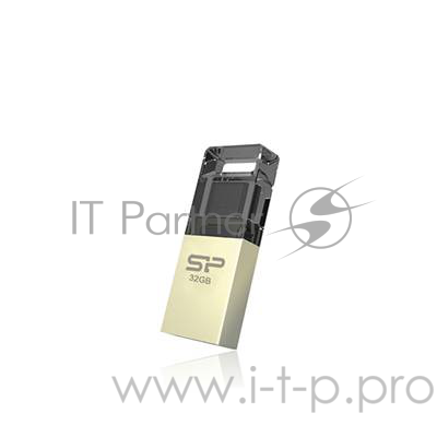 Флеш Диск Silicon Power 32Gb Mobile X10 USB2.0 золотистый