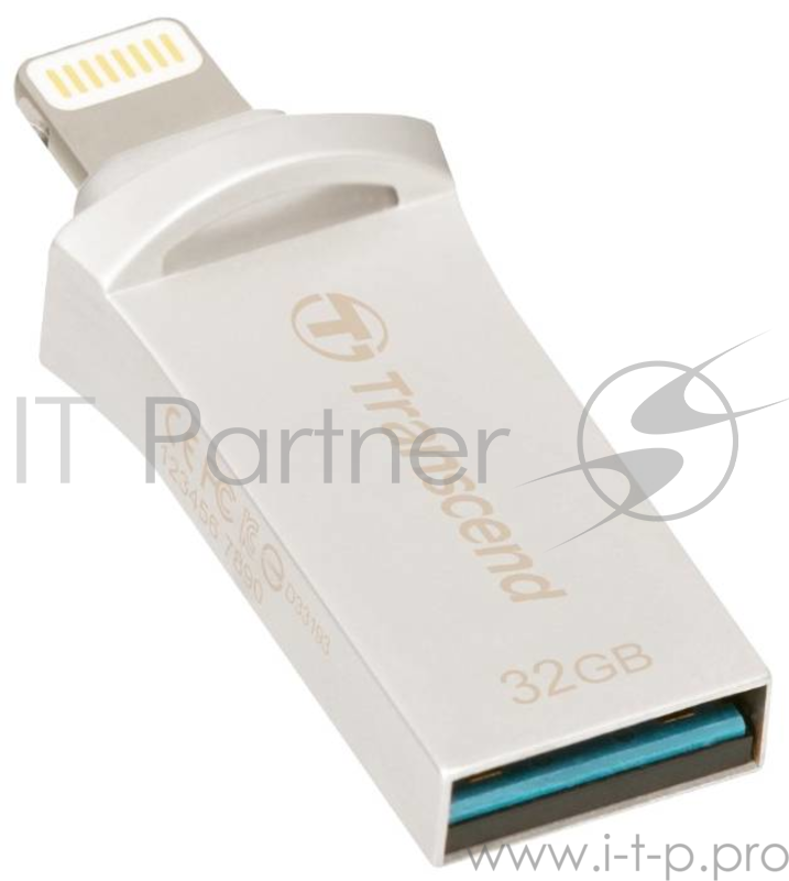 Память флеш Transcend 32GB JetDrive Go 500. Silver. Apple lightning / USB3.1