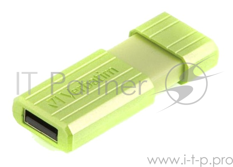 Флеш Диск Verbatim 16Gb PinStripe 49070 USB2.0 зеленый