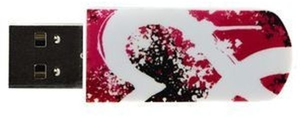 Флеш Диск Verbatim 16Gb Mini Graffiti Edition 49414 USB2.0 красный/рисунок
