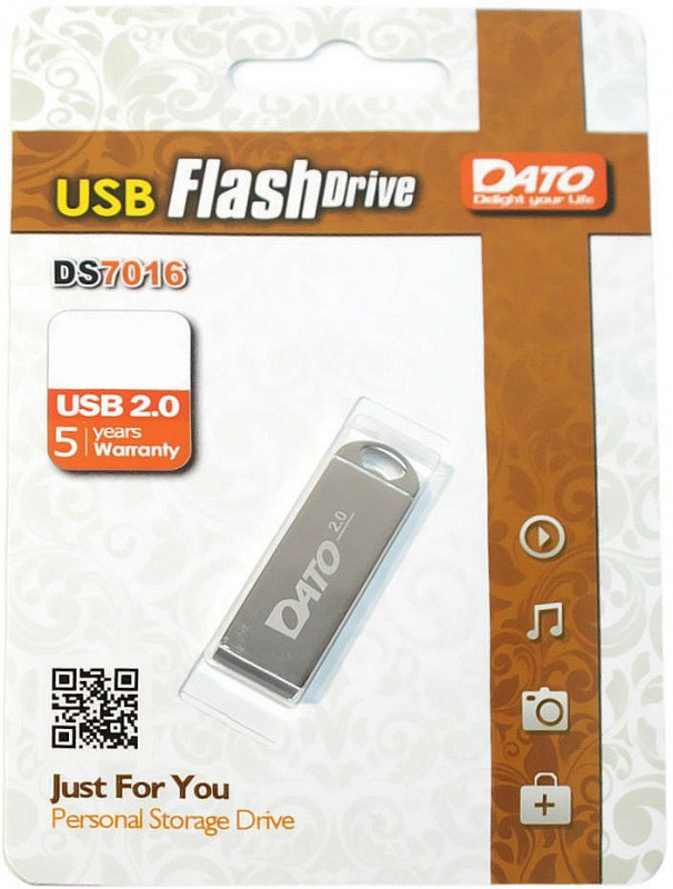 Флеш Диск Dato 16Gb DS7016 DS7016-16G USB2.0 черный