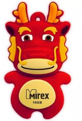 Флеш накопитель 16GB Mirex Dragon, USB 2.0, Красный