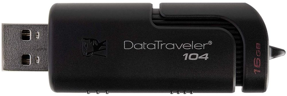 Флеш Диск Kingston 16Gb DataTraveler 104 DT104/16GB USB2.0 черный