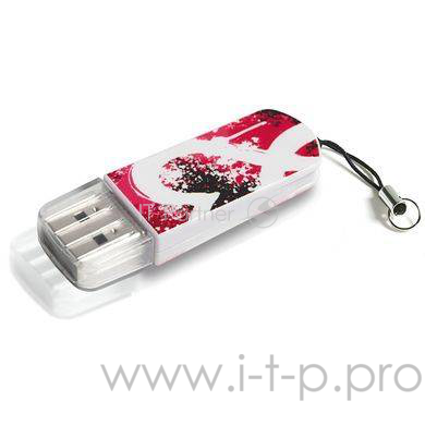 Флеш Диск Verbatim 8Gb Store n Go Mini Graffiti 98165 USB2.0 красный/рисунок