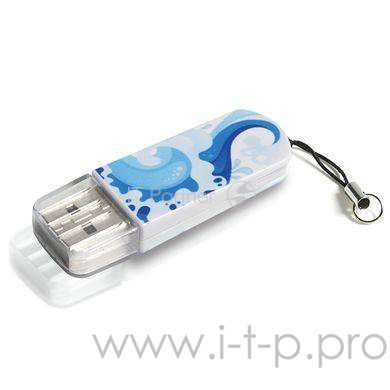 Флеш Диск Verbatim 8Gb Store n Go Mini Elements Water 98159 USB2.0 голубой